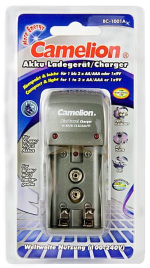 Chargeur Camelion CM9398 pour piles et accumulateurs AA/AAA/C/D/ ou 9V