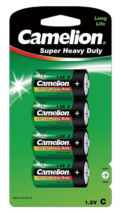 Blister de 2 piles R14 C Super Heavy Duty Bleu Camelion