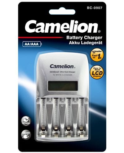 Chargeur Camelion CM9398 pour piles et accumulateurs AA/AAA/C/D/ ou 9V