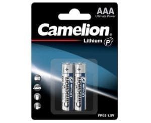 Batterie Lithium AAA Camelion Blister de 2 piles