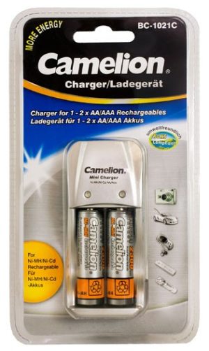 Chargeur Prise BC-1021 + 2 accus AA 2300mAh