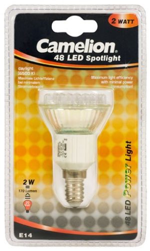 Ampoule Mini Spot Led CLT019 E14 48 LED 2,5 Watt 180 Lumen 6400K couleur blanc jour