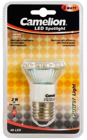 Ampoule Mini Spot Led CLT019 E27 48 LED 2,5 Watt 180 Lumen 6400K couleur blanc jour