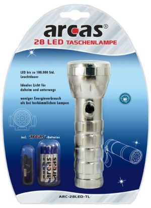 Arcas Torche ARC-28 LED 28LED avec 3 piles AAA