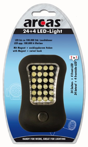 Arcas Lampe de travail ARC-24 + 4 LED devant