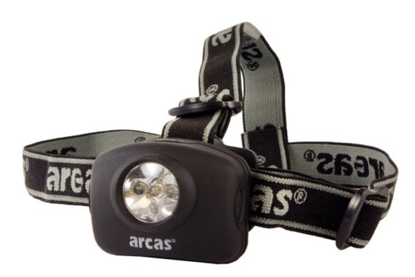 Arcas Lampe frontale ARC-Str-07 avec 5 x LED avec 3 x piles AAA