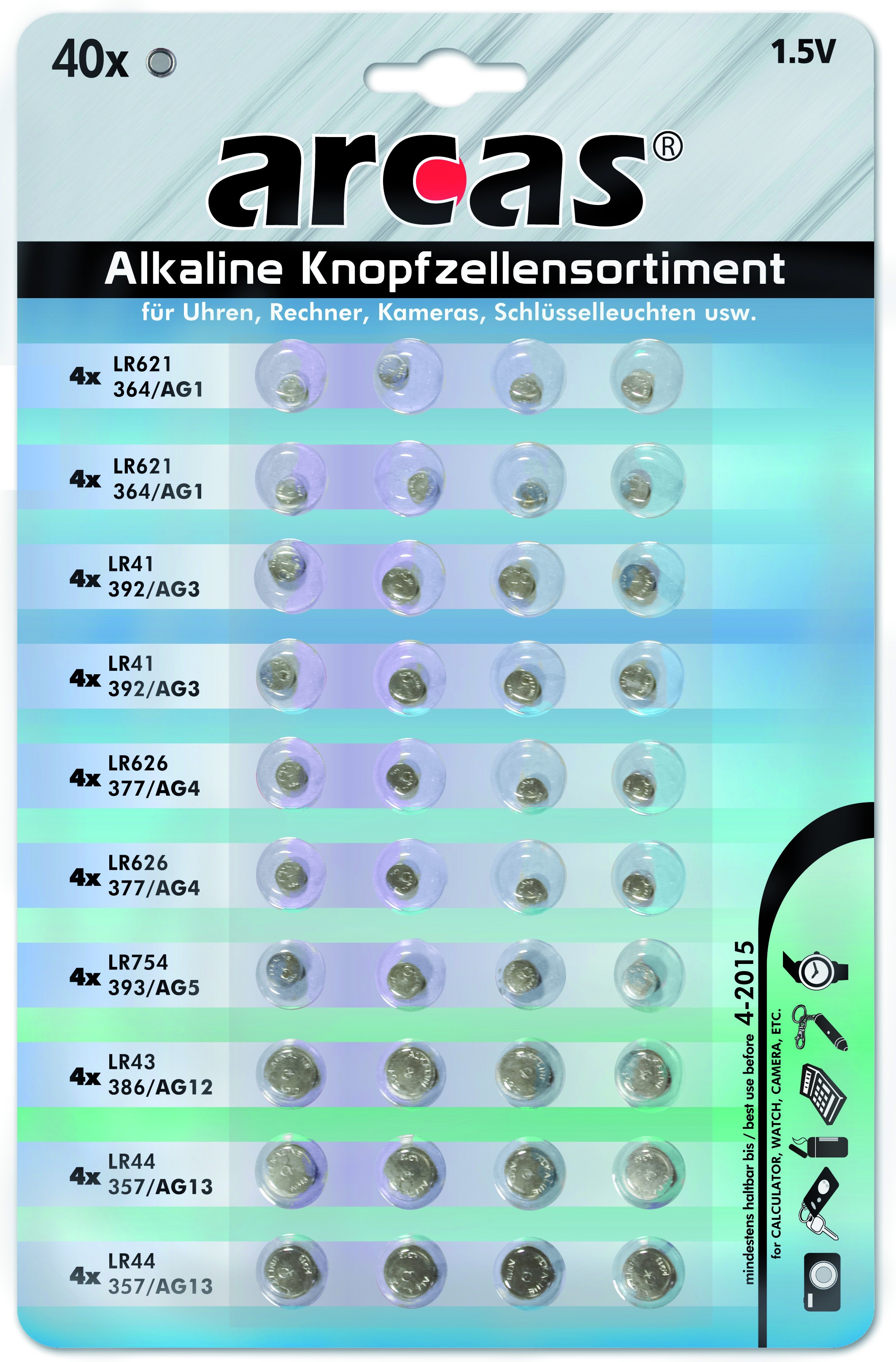 Piles boutons Assortiments CR et AG