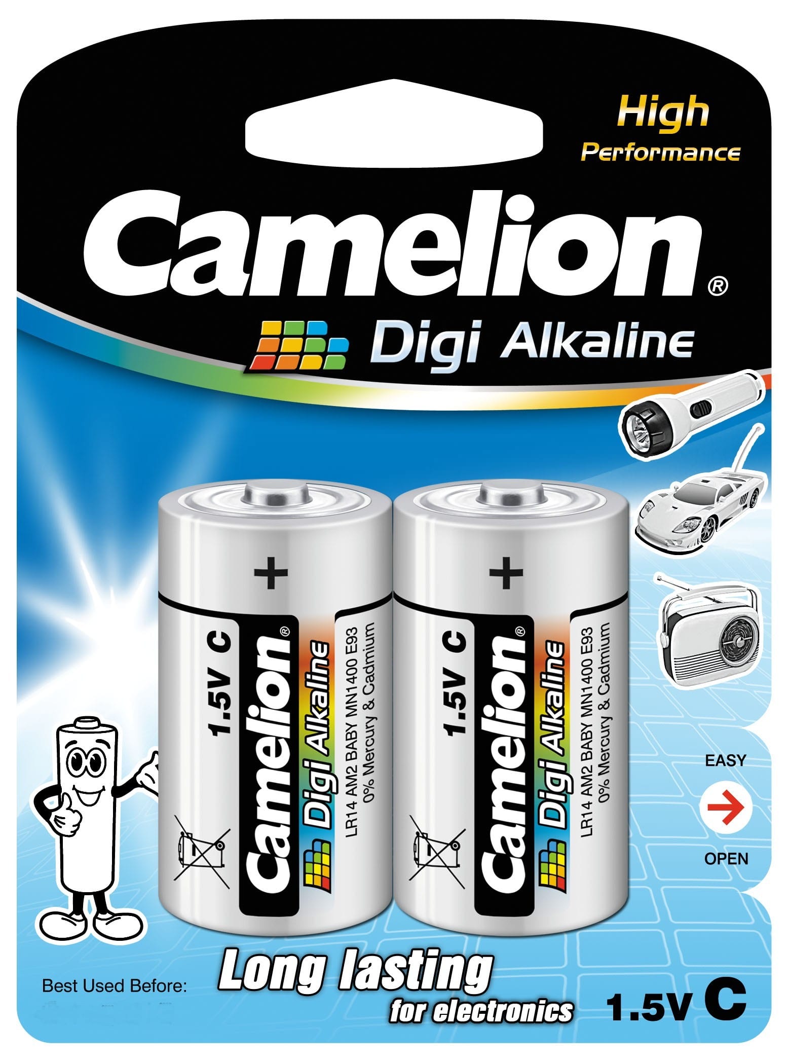 2 Piles Rechargeables Camelion C / HR14 3500mAh