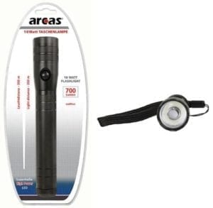 Arcas Torche 10 Watt LED / 1 x Ultra puissante LED CREE