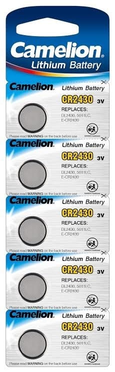 Pack de 5 piles bouton Lithium 3V CR2430