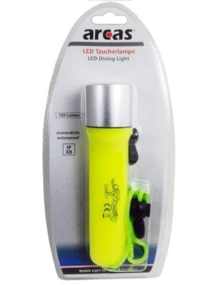 Lampe torche Arcas LED Fluo 3Watt pour plongée sous marine