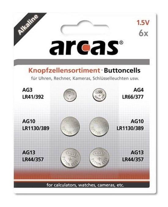 Arcas Mix de 6 piles bouton AG