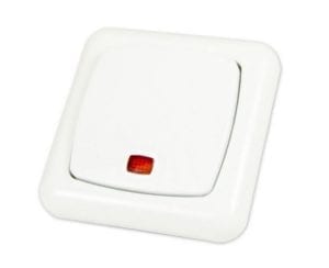 Interrupteur Arcas (1 bouton) avec voyant rouge