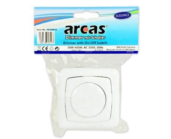 Interrupteur variateur Arcas bouton rond avec cadre