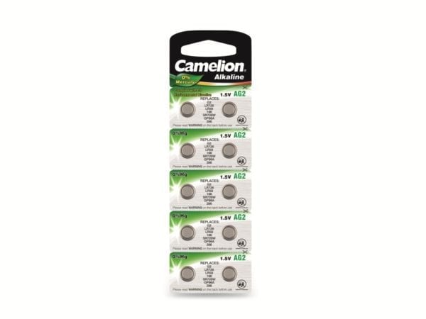 Blister de 5 piles SR43 / G12 oxydes d'argent Camelion 0% mercure