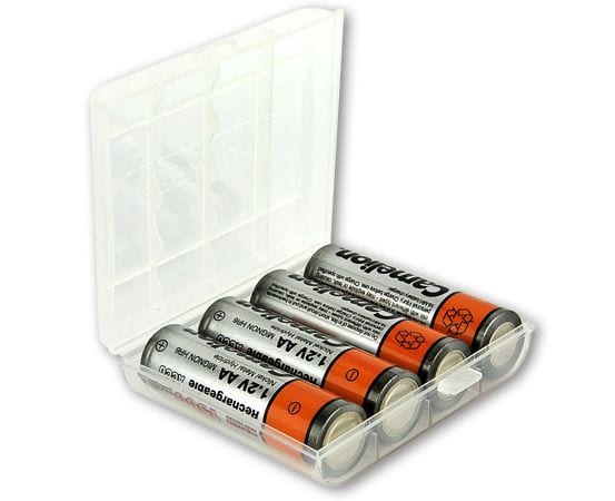 Cavis 4X Pochettes Boite DE Rangement 4 AA/AAA Batterie ACCU Pile 