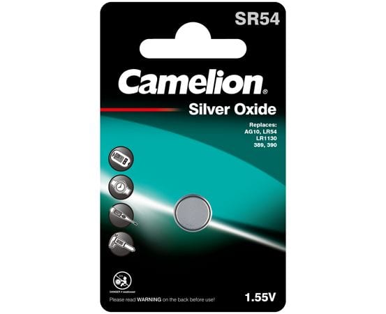 piles bouton oxyde d'argent camelion SR54