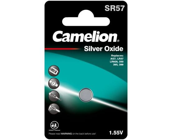 piles bouton oxyde d'argent camelion SR57