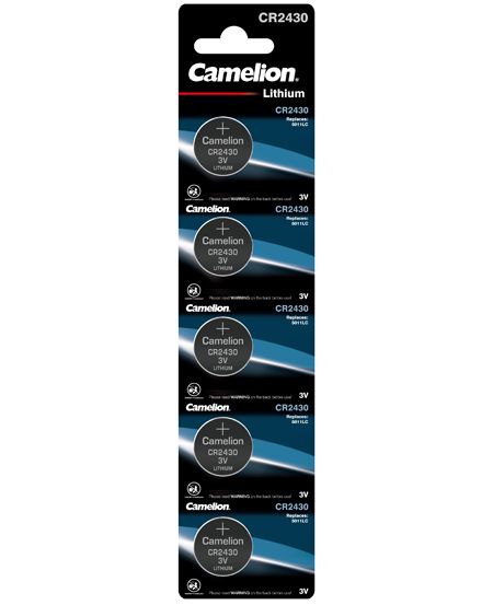 Camelion 5 piles boutons rondes CR-2430 3V Lithium