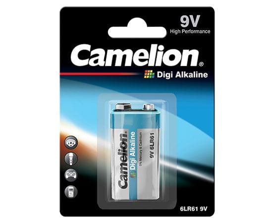 Blister de 1 piles Digi-Alcalines 9V / 6LR61 1,5V Camelion